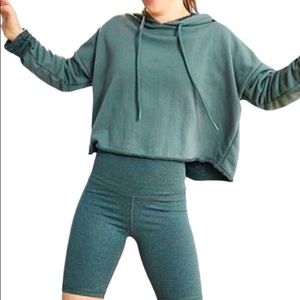 Aerie green cropped hoodie
